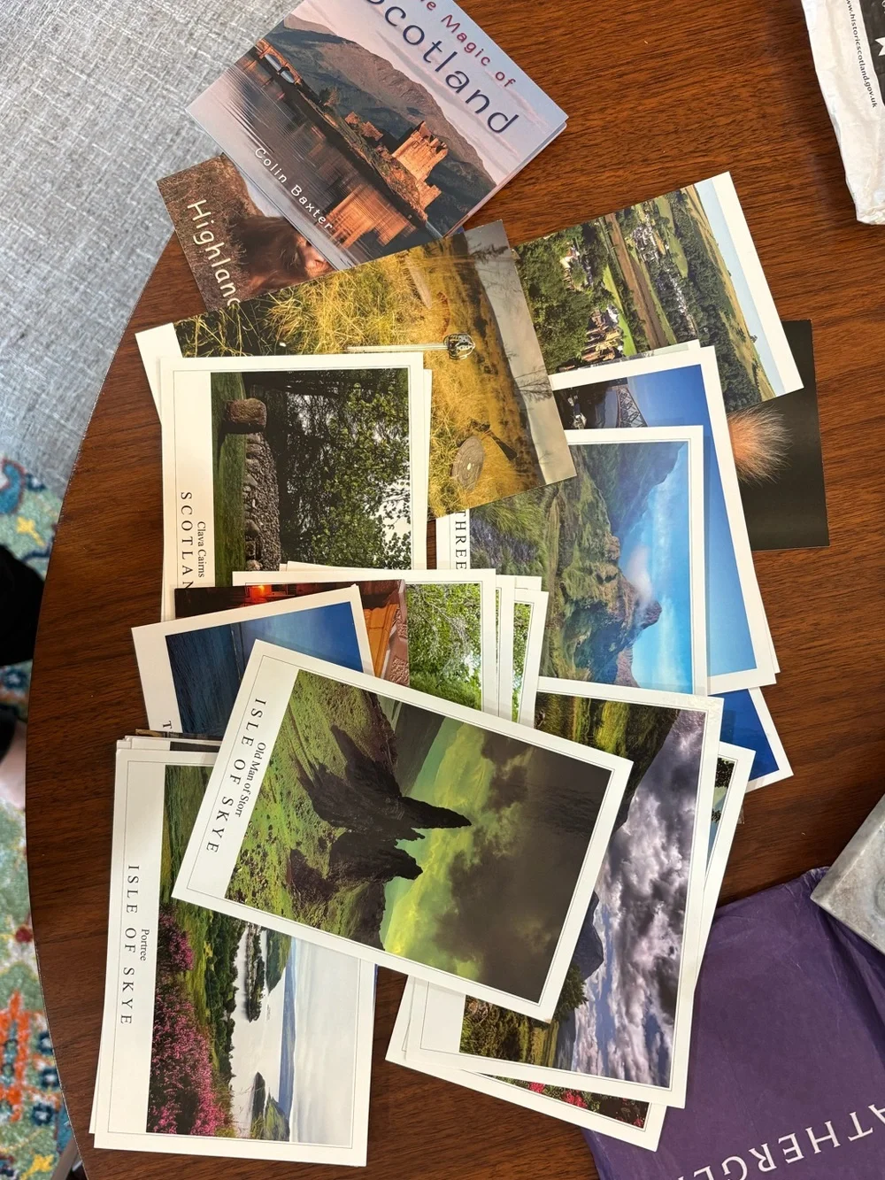 Scotland postcards and books